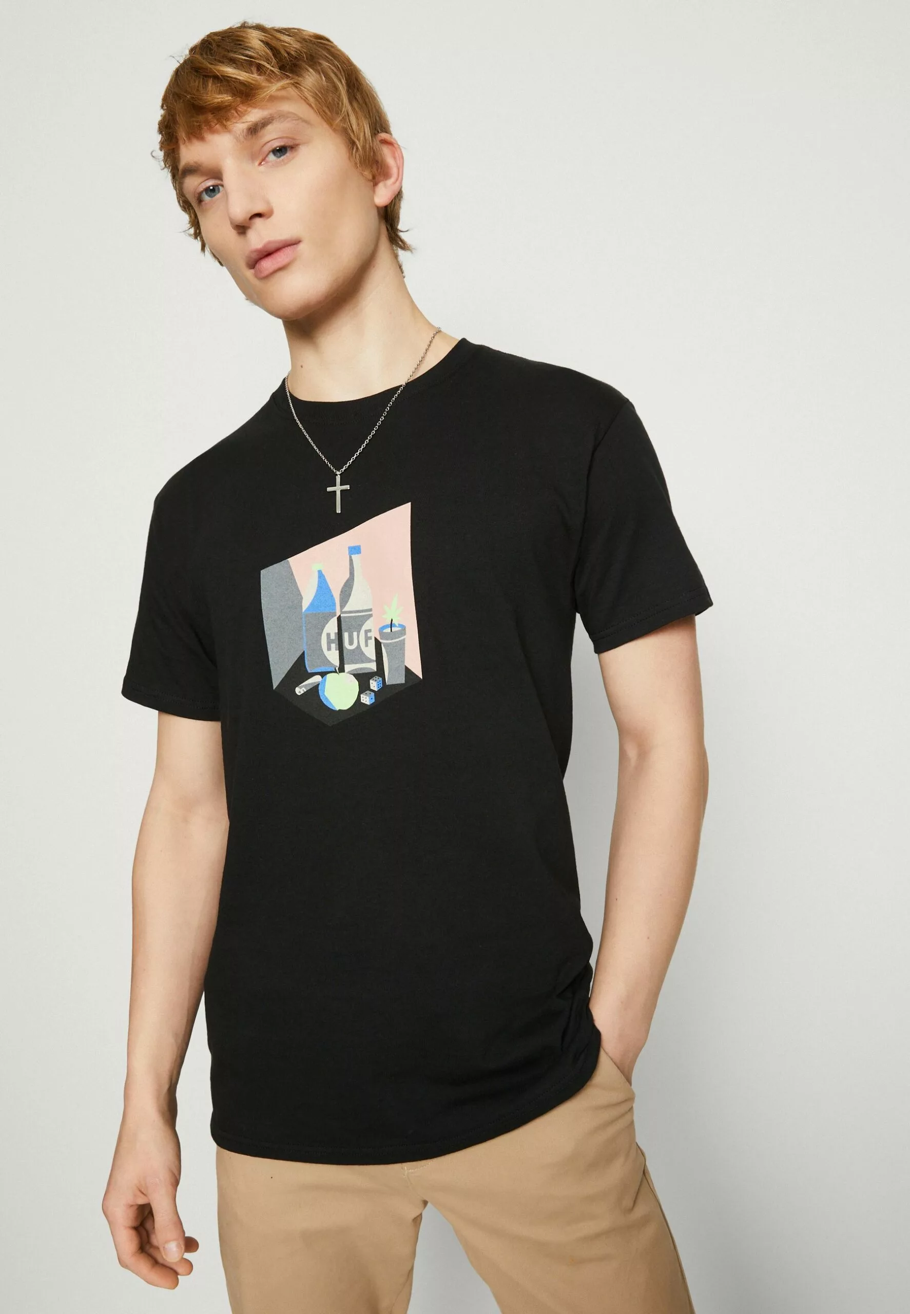 HUF Still Life Number 420 Tee - T-Shirt Print - Black 4 HUF Still Life Number 420 Tee - T-Shirt Print - Black - Afbeelding 4