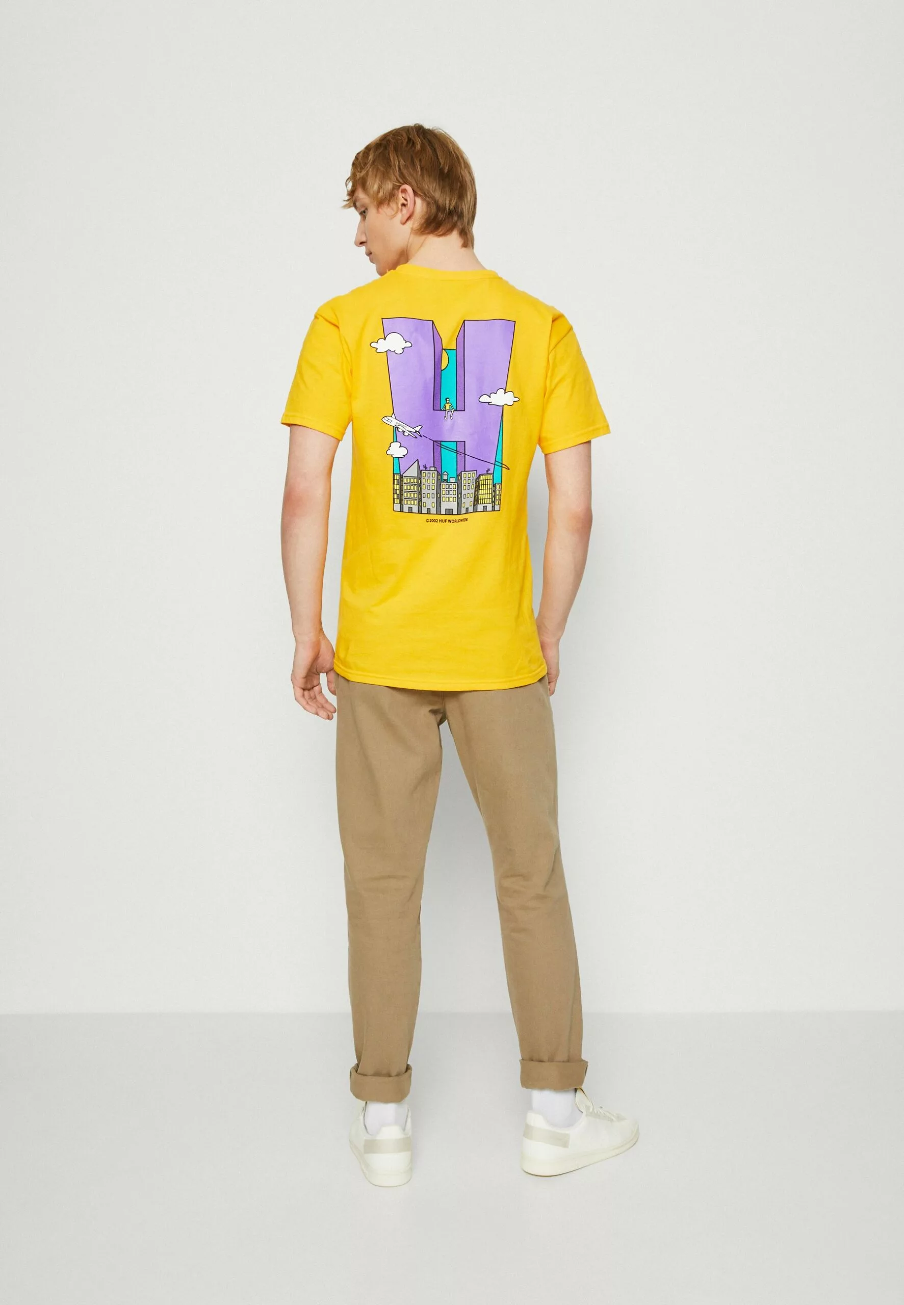 HUF City Tee - T-Shirt Print - Gold 3 HUF City Tee - T-Shirt Print - Gold - Afbeelding 3