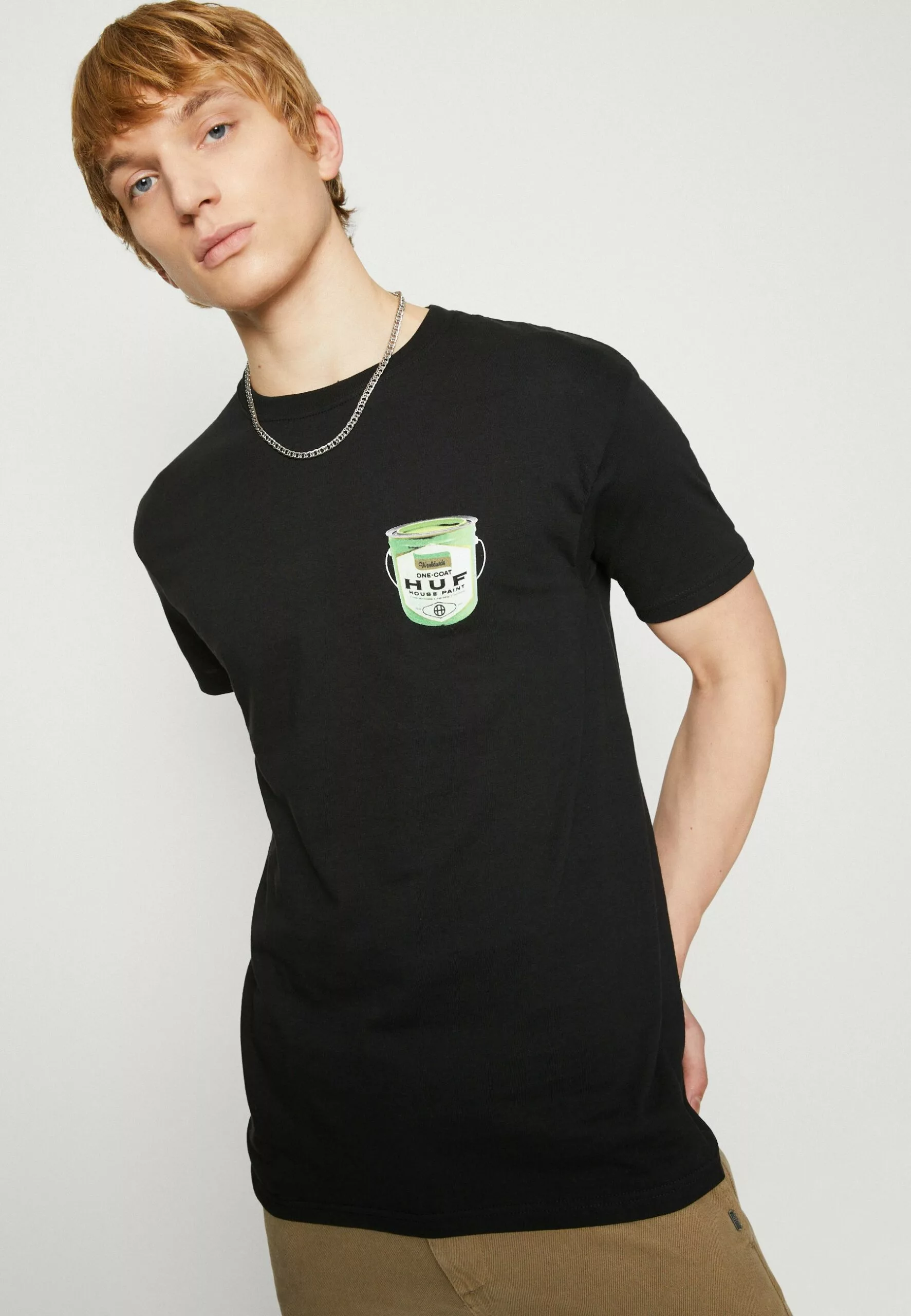 HUF Happy Accidents Tee - T-Shirt Print - Black 4 HUF Happy Accidents Tee - T-Shirt Print - Black - Afbeelding 4