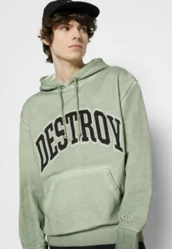HUF Destroy Rebuild Faded Hoodie - Sweater - Basil -Huf Winkel 6922808bd1e0419c964d2b71abaa18a7