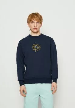 HUF Sun Guy Crewneck Unisex - Sweater - Navy