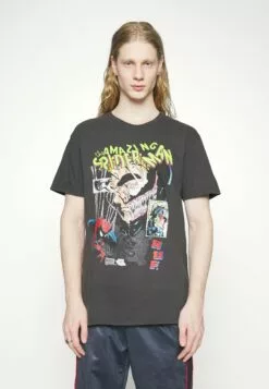 HUF Brock Washed Tee - T-Shirt Print - Washed Black -Huf Winkel 79ae47b811a24cdaa5b16796fe79816d