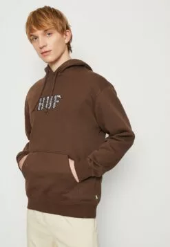 HUF Quake Conditions Hoodie - Sweater - Chocolate -Huf Winkel 79e3de5702f74296bdf67de2f4125339