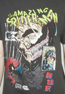 HUF Brock Washed Tee - T-Shirt Print - Washed Black -Huf Winkel 9a9f9ecab8fa41238137a5cfebd63298