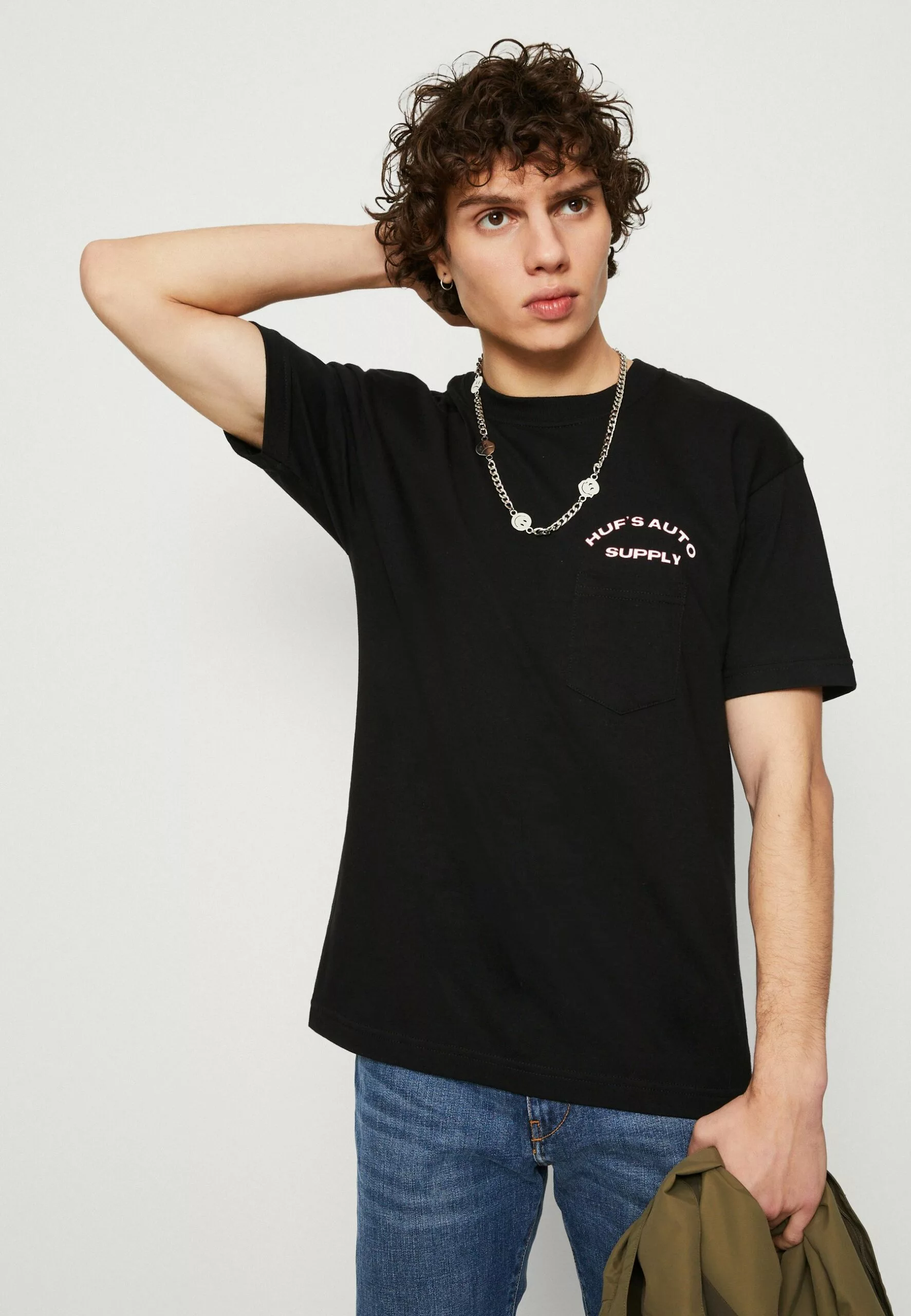 HUF Chop Shop Pocket Unisex - T-Shirt Print - Black 4 HUF Chop Shop Pocket Unisex - T-Shirt Print - Black - Afbeelding 4