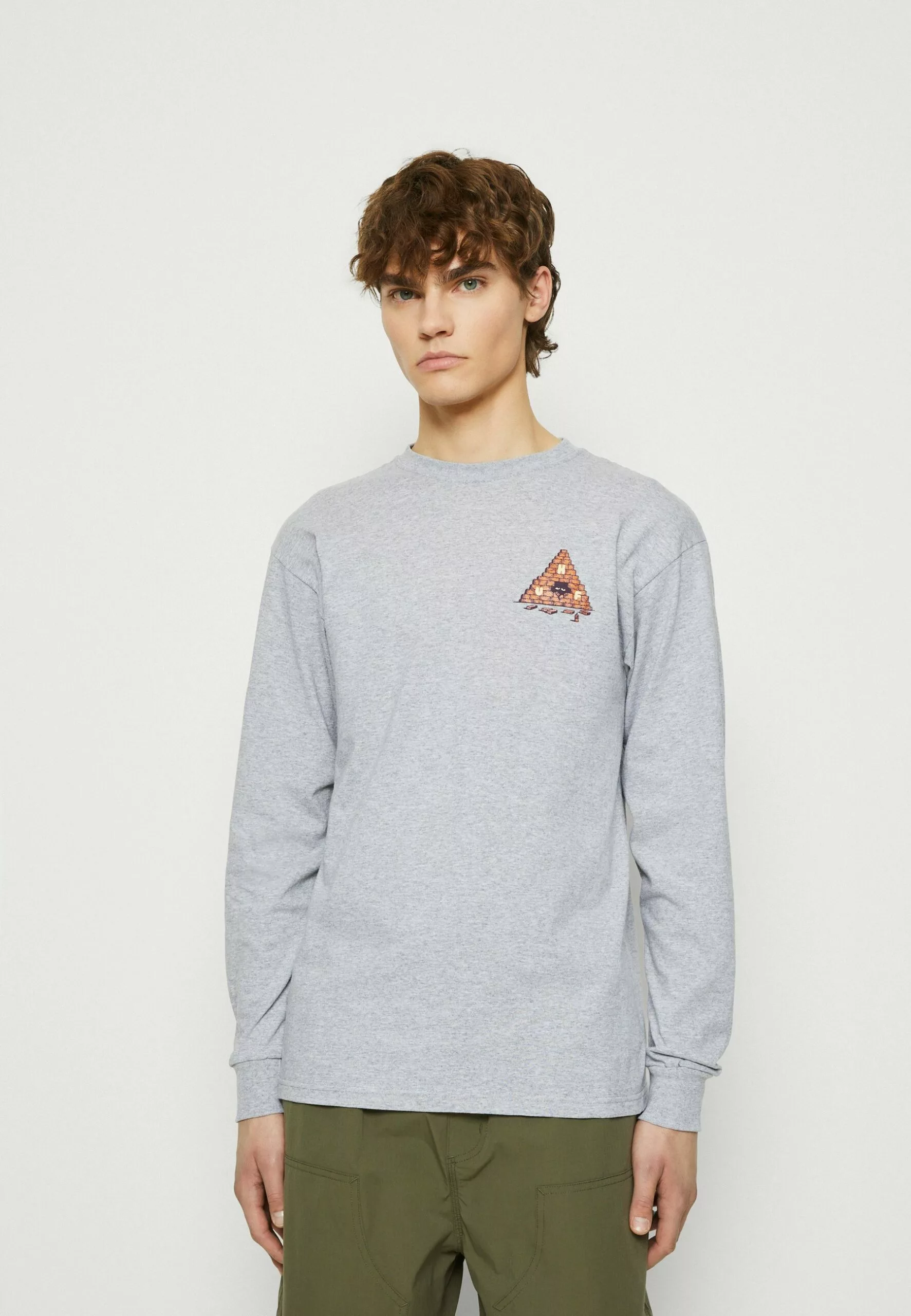 HUF Brick Lurk - Longsleeve - Athletic Grey 1 HUF Brick Lurk - Longsleeve - Athletic Grey