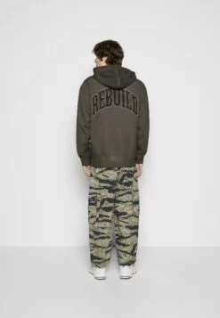 HUF Destroy Rebuild Faded Hoodie - Sweater - Gunmetal -Huf Winkel c3c7792385c84064b74671ef78c9760e