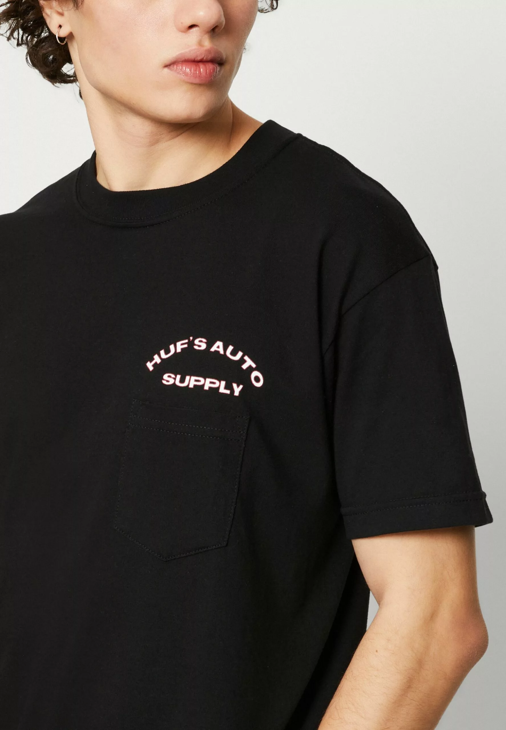 HUF Chop Shop Pocket Unisex - T-Shirt Print - Black 6 HUF Chop Shop Pocket Unisex - T-Shirt Print - Black - Afbeelding 6