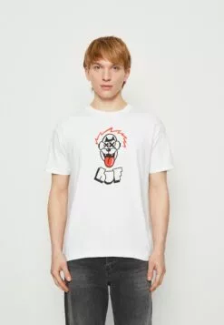 HUF Party Wolf Tee Unisex - T-Shirt Print - White