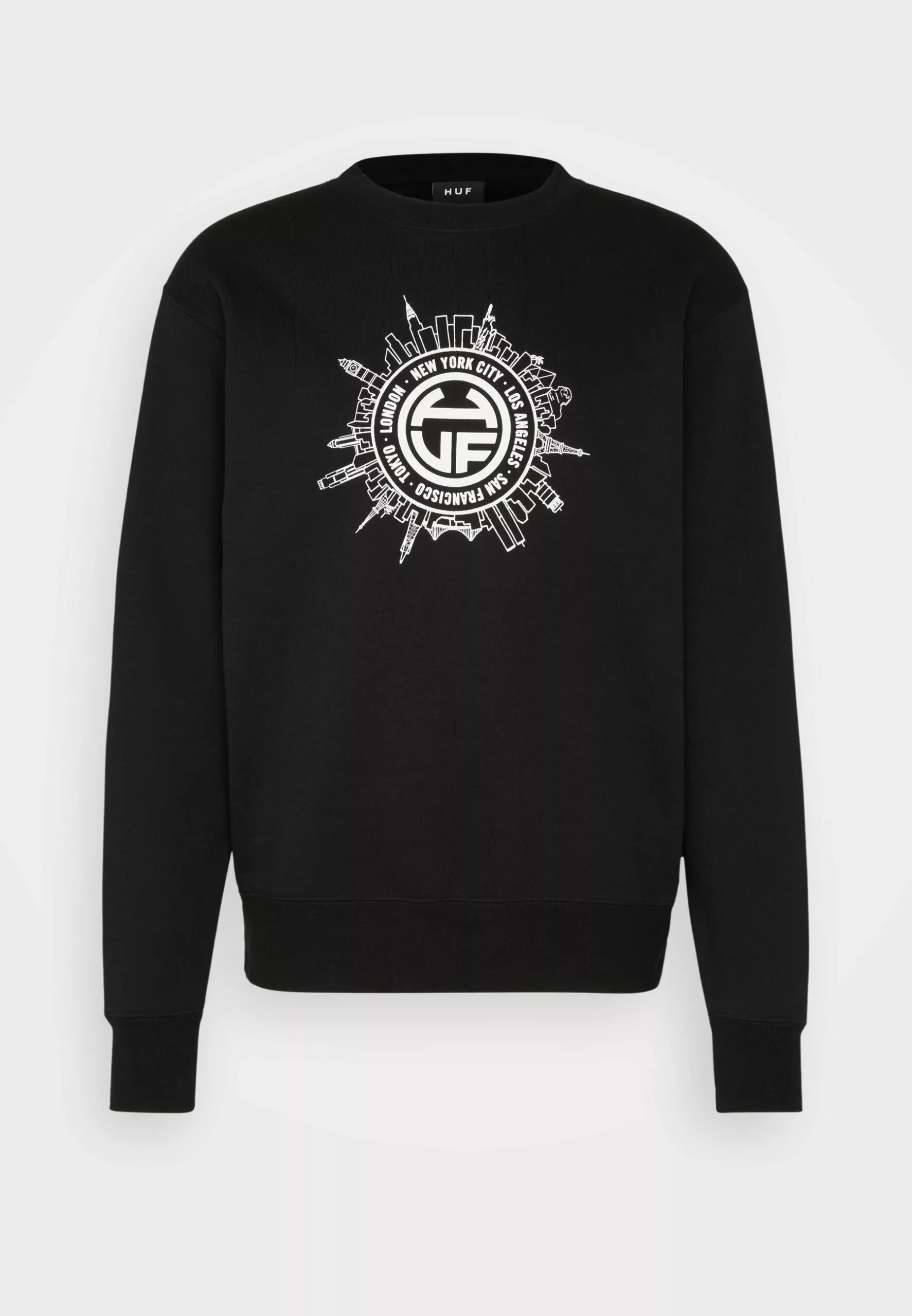 HUF Internationally Known Crewneck Unisex - Sweater - Black 5 HUF Internationally Known Crewneck Unisex - Sweater - Black - Afbeelding 5