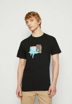 HUF Door Of Perception Tee - T-Shirt Print - Black