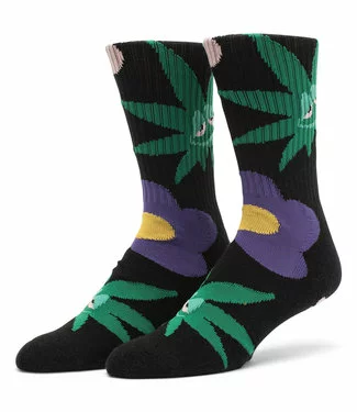 HUF Allergies Crew Sock - Black 1 HUF Allergies Crew Sock - Black