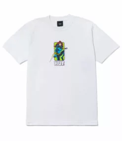 Voorkant -Huf Winkel huf black widow s s tee white 1