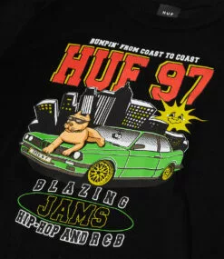 HUF Blazing Jams T-Shirt - Black 7 HUF Blazing Jams T-Shirt - Black -Huf Winkel huf blazing jams t shirt black 3