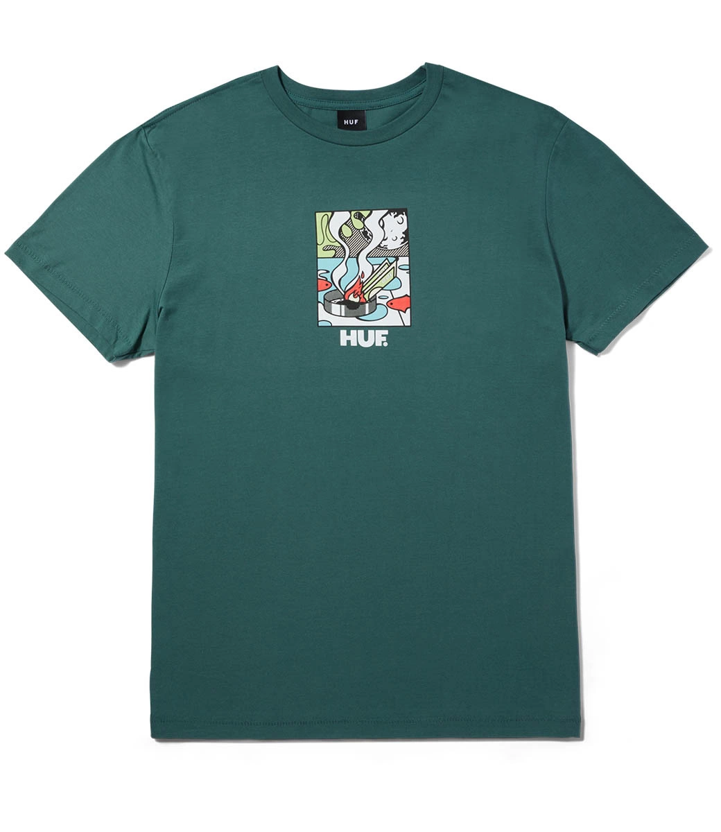 HUF Burning Away T-Shirt - Pine 2 HUF Burning Away T-Shirt - Pine - Afbeelding 2