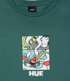 HUF Burning Away T-Shirt - Pine 5 HUF Burning Away T-Shirt - Pine -Huf Winkel huf burning away t shirt pine 2