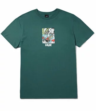 HUF Burning Away T-Shirt - Pine 1 HUF Burning Away T-Shirt - Pine