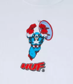 HUF Cap No Cap S/S Tee - White -Huf Winkel huf cap no cap s s tee white 2