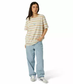 HUF Cheshire Stripe Knit Top - Cream 11 HUF Cheshire Stripe Knit Top - Cream -Huf Winkel huf cheshire stripe knit top cream 4