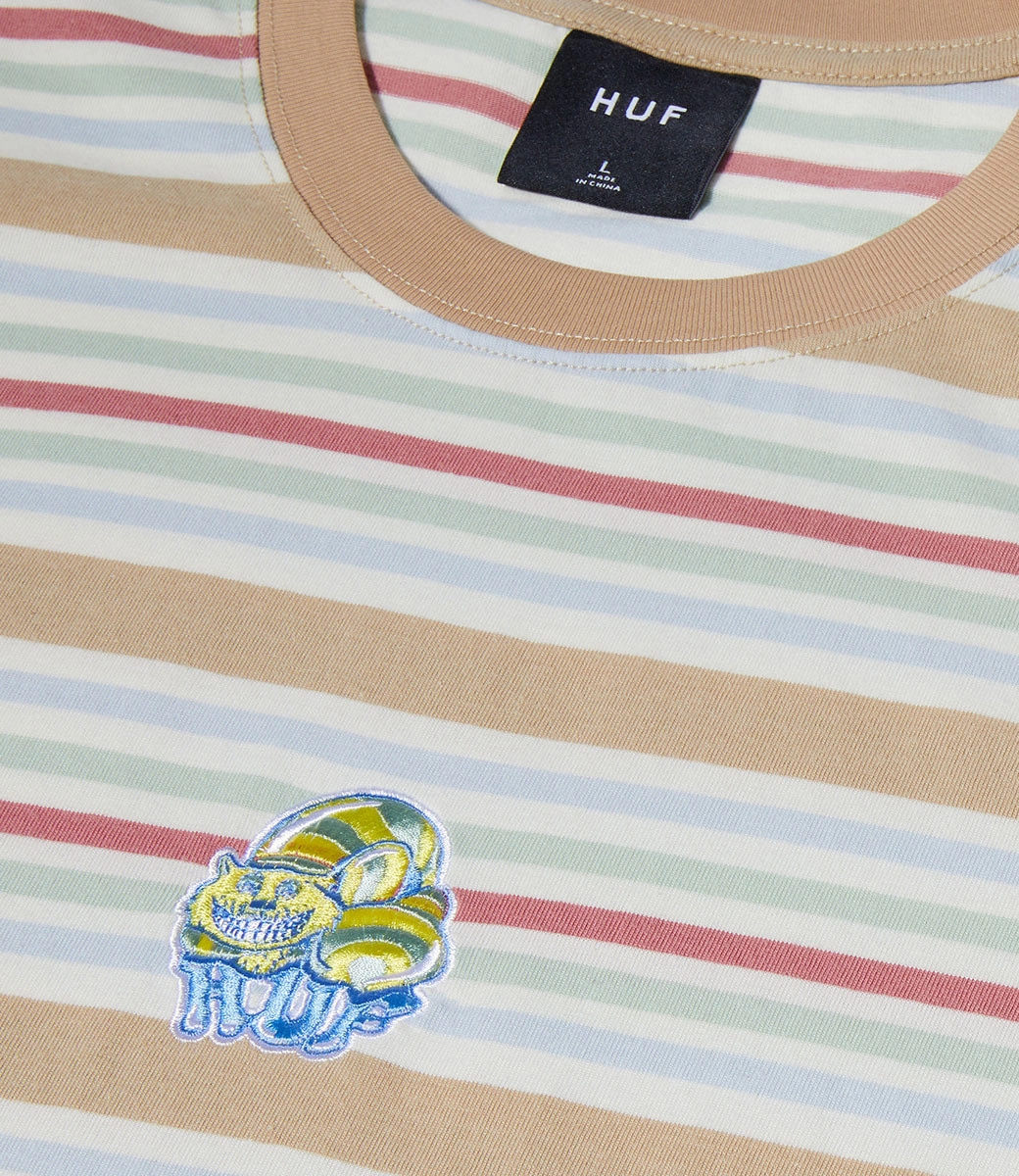 HUF Cheshire Stripe Knit Top - Cream 6 HUF Cheshire Stripe Knit Top - Cream - Afbeelding 6