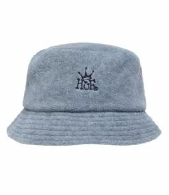 HUF Crown Polar Fleece Bucket Hat - Steel Grey -Huf Winkel huf crown polar fleece bucket hat steel grey 1