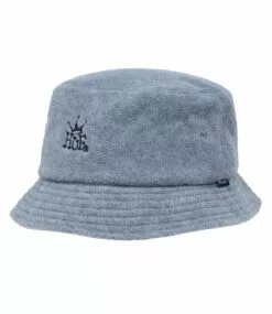 HUF Crown Polar Fleece Bucket Hat - Steel Grey -Huf Winkel huf crown polar fleece bucket hat steel grey 2