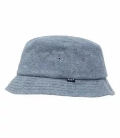 HUF Crown Polar Fleece Bucket Hat - Steel Grey -Huf Winkel huf crown polar fleece bucket hat steel grey 3