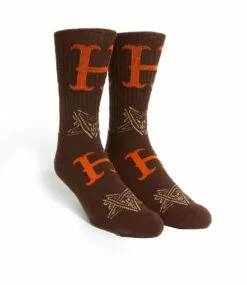 HUF Duality Sock - Chocolate -Huf Winkel huf duality sock chocolate 3