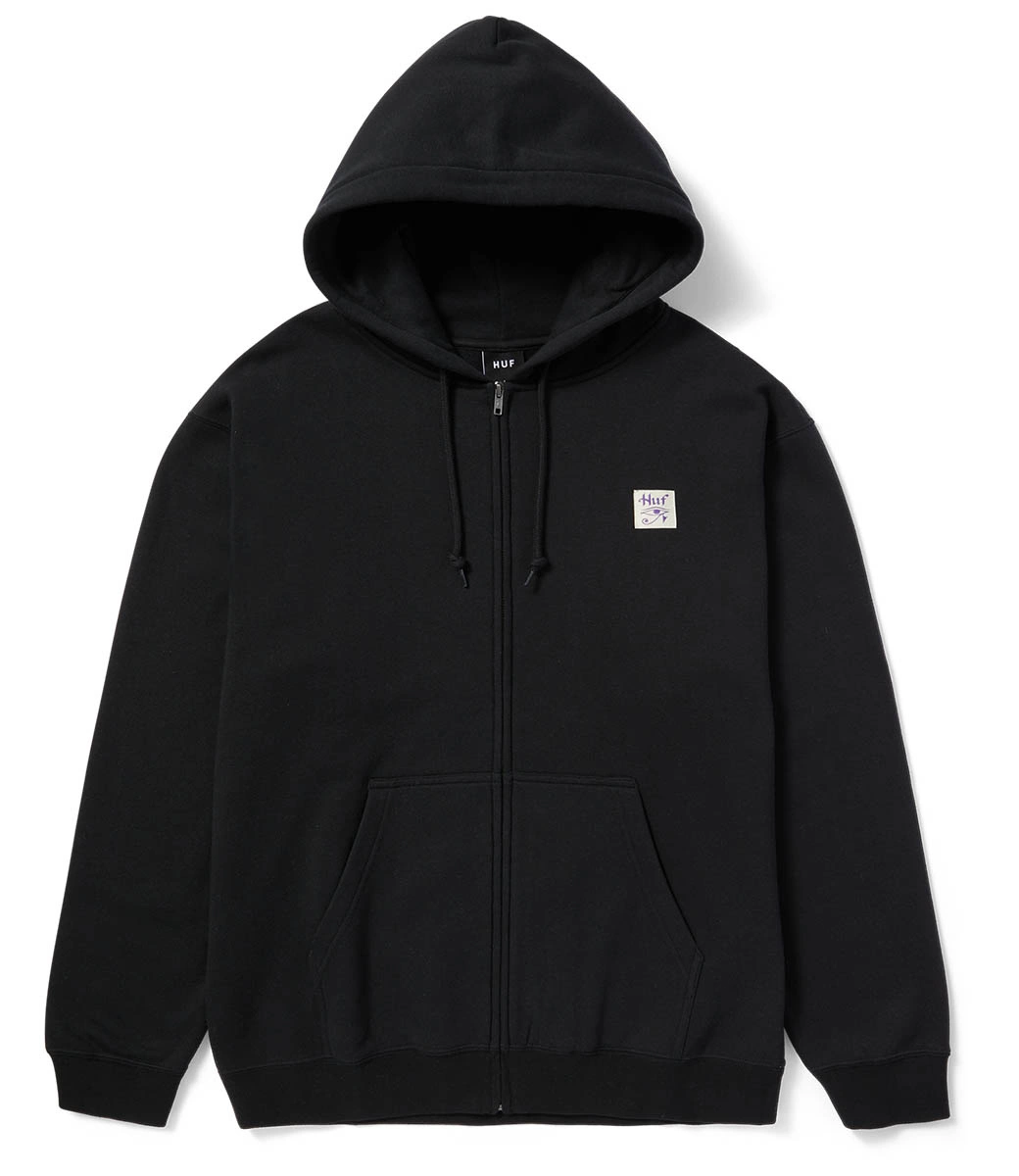 HUF Horus Zip Hoodie - Black 3 HUF Horus Zip Hoodie - Black - Afbeelding 3