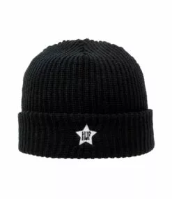 HUF One Star Visor Beanie - Black -Huf Winkel huf one star visor beanie black 2